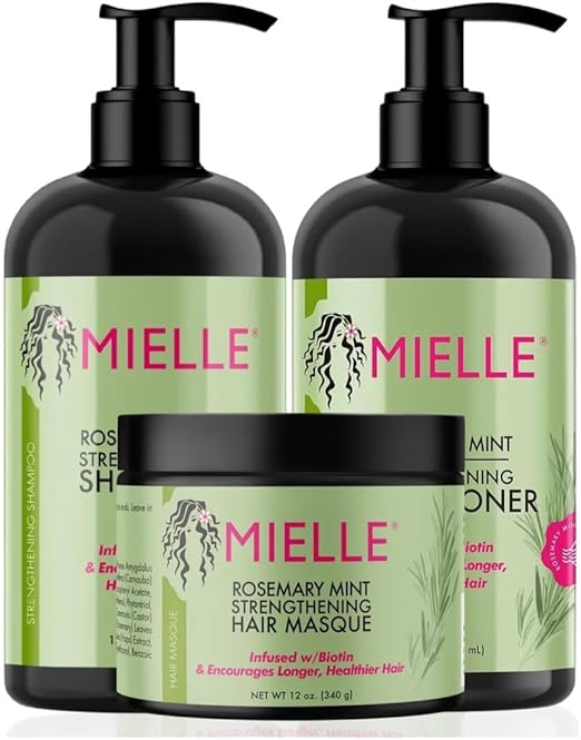 MIELEORGANIC'S ROSEMERY MINT SHAMPOO , CONDITIONER & MASQUE