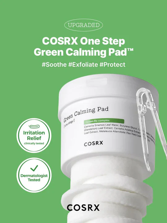 COSRX ONE STEP GREEN HERO CALMING PAD, 70 UNITS