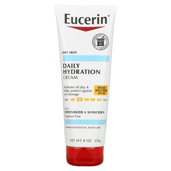 EUCERIN DAILY HYDRATION BODY CREAM SPF 30 8OZ