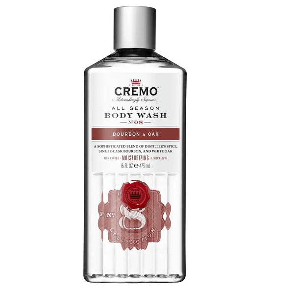 CREMO BOURBON & OAK BODY WASH FOR MEN, 16 FL OZ