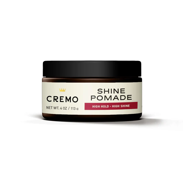 CREMO HAIR POMADE FOR MEN - PREMIUM BARBER GRADE POMADE, HIGH HOLD & SHINE, HAIR STYLING, 4 OZ