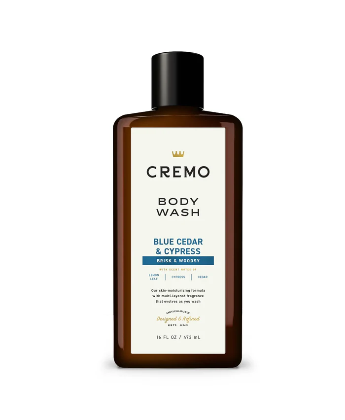 CREMO INC BLUE CEDAR & CYPRUS MOISTURIZING BODY WASH 16OZ