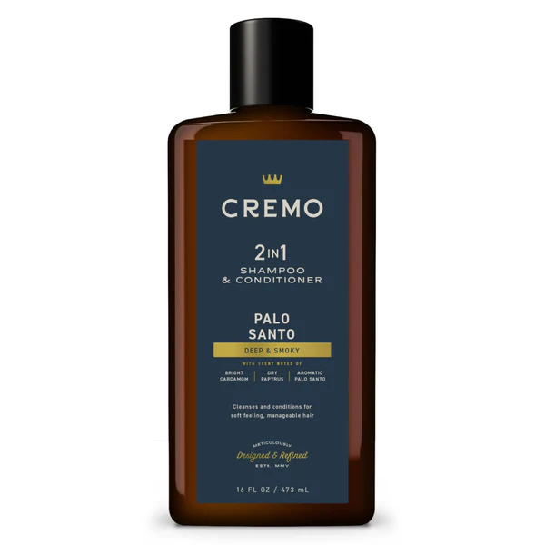 CREMO PALO SANTO BARBER GRADE 2-N-1 SHAMPOO & CONDITIONER 16 FL OZ