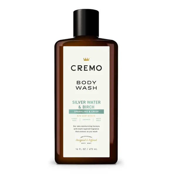 CREMO SILVER WATER & BIRCH BODY WASH 16 OZ
