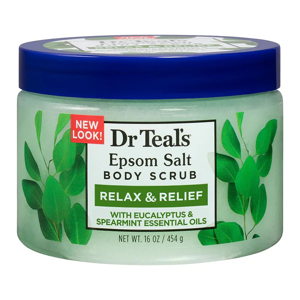 DR TEAL'S EXFOLIATE & RENEW WITH EUCALYPTUS & SPEARMINT EPSOM SALT BODY SCRUB 16 OZ