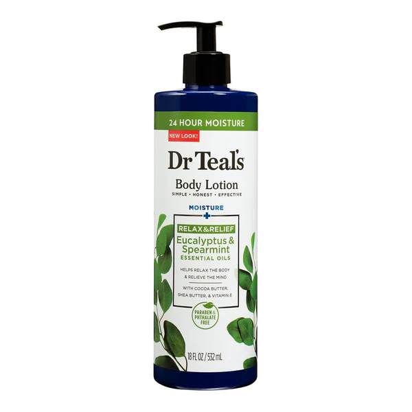 DR TEALS MOISTURE & REJUVENATING EUCALYPTUS & SPEARMINT BODY LOTION 18 OZ