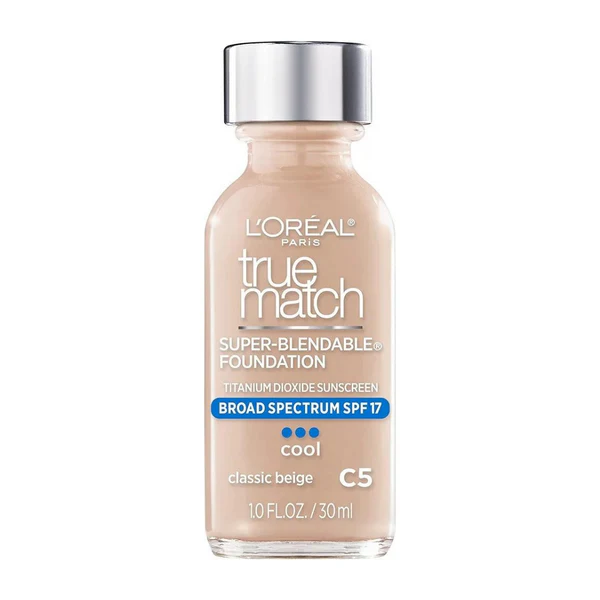 LOREAL PARIS TRUE MATCH SUPER DIOXIDE MAKEUP SPF 17 (CLASSIC BEIGE C5)