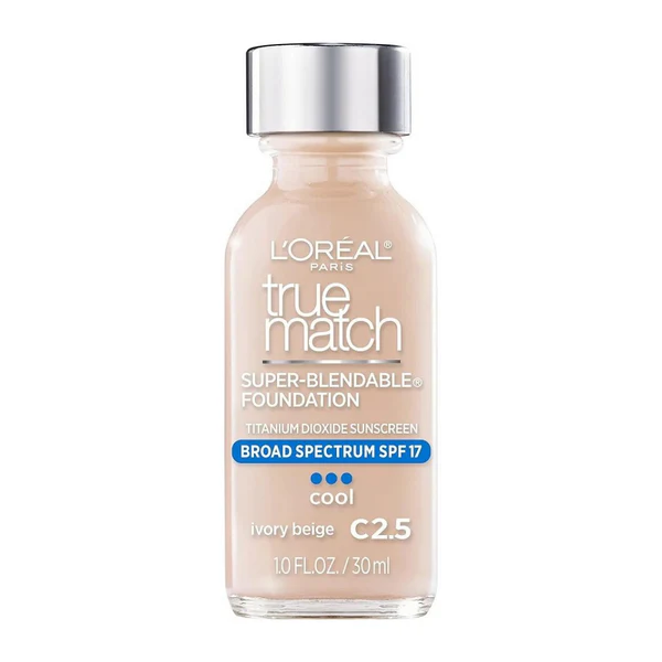 LOREAL PARIS TRUE MATCH SUPER DIOXIDE MAKEUP SPF 17 (IVORY BEIGE C2.5)