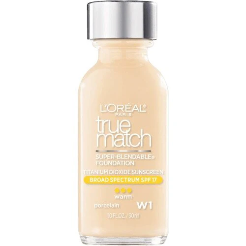 LOREAL PARIS TRUE MATCH SUPER DIOXIDE MAKEUP SPF 17 (PORCELAIN W1)