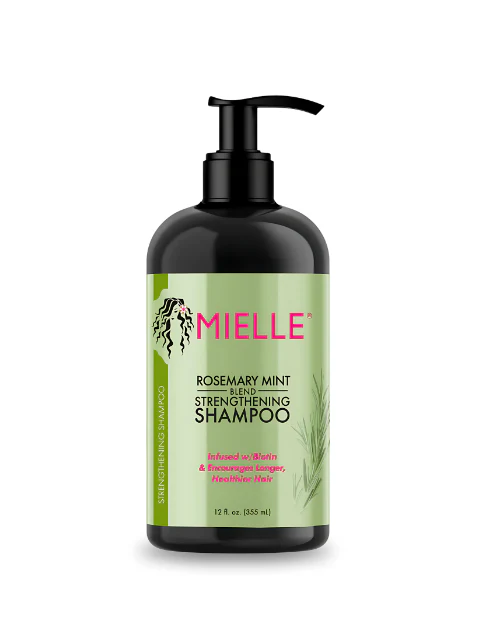 MIELLE ORGANICS ROSEMARY MINT STRENGTHENING SHAMPOO INFUSED WITH BIOTIN, 12 OUNCES