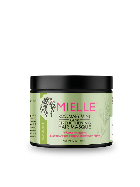 MIELLE, STRENGTHENING HAIR MASQUE, ROSEMARY MINT, 12 OZ (340 G)