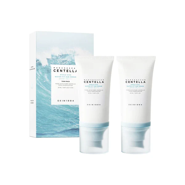 SKIN1004 [2EA] MADAGASCAR CENTELLA HYALU-CICA WATER-FIT SUN SERUM 50ML TWIN PACK