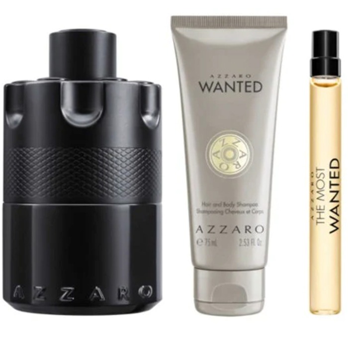 Azzaro The Most Wanted For Men Set Parfum 100ml + Parfum 10ml + Hair & Body Shampoo 75ml