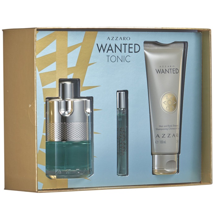 Azzaro Wanted Tonic For Men Set EDT 100ml + EDT 7.5ml + BS 100ml