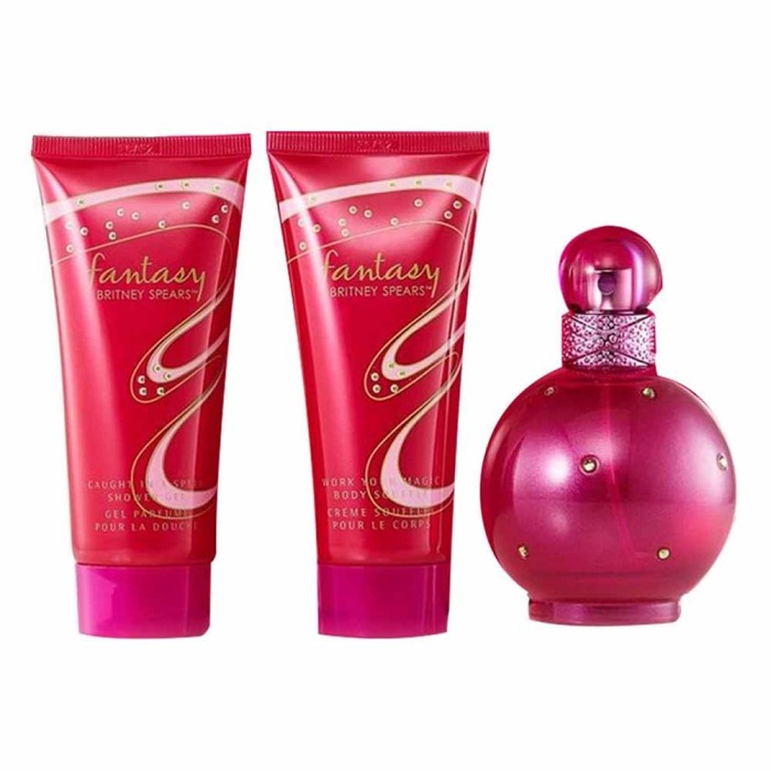 BRITNEY SPEARS FANTASY FOR WOMEN SET  (Eau De Parfum 100ml + Body Souffle 100ml + Shower Gel 100ml)