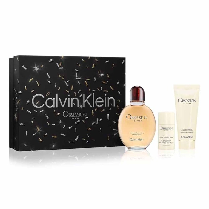 CALVIN KLEIN OBSESSION FOR MEN SET EDT 125ML + AFTER SHAVE BALM 100ML + DEO STICK 75G