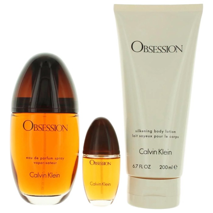CALVIN KLEIN OBSESSION (W) SET EDP 100ML + EDP 15ML + SILKENING BODY LOTION 200ML