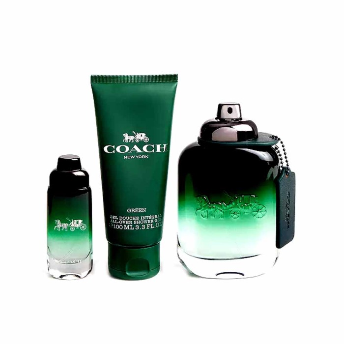 COACH GREEN FOR MEN SET EDT 100ML + EDT 15ML + ALL-OVER SHOWER GEL 100ML
