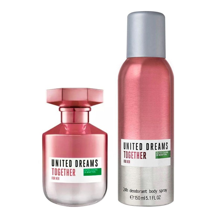 BENETTON UNITED DREAMS TOGETHER FOR HER (W) SET EDT 80ML + 24H DEODORANT 150ML